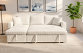 Modern 3-Seater Corduroy Pull-Out Sofa Bed – Convertible Sleeper Couch